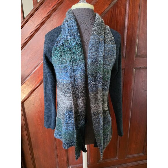 Coldwater Creek Womens Open Front Cardigan Sweater S Acrylic Wool Blend Multicol - Picture 1 of 7